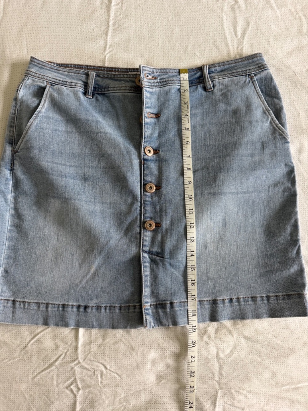Tribal Jeans button down denim skirt